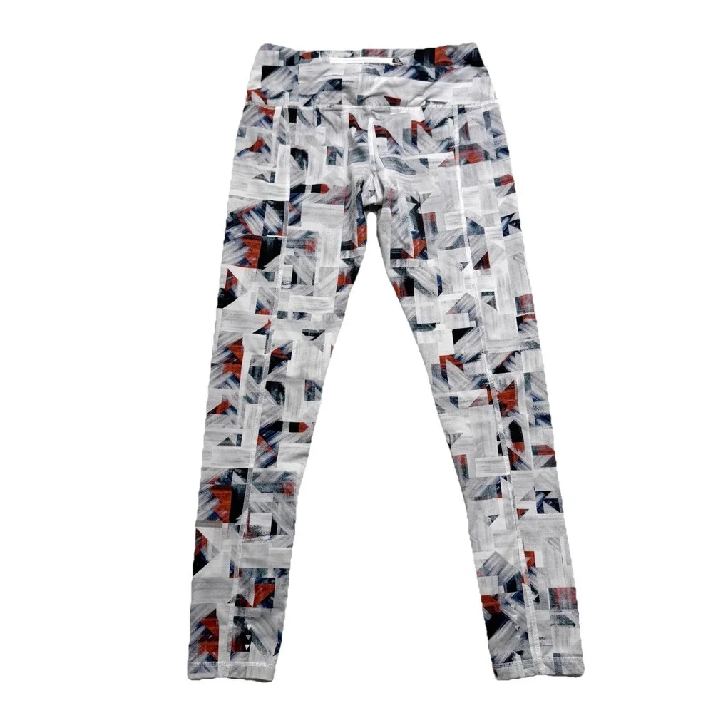 VARLEY Hayworth 7/8 Leggings in Multi-Print Womens Size Medium M Light Geometric